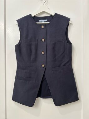Antonio Melani navy sleeveless blazer vest